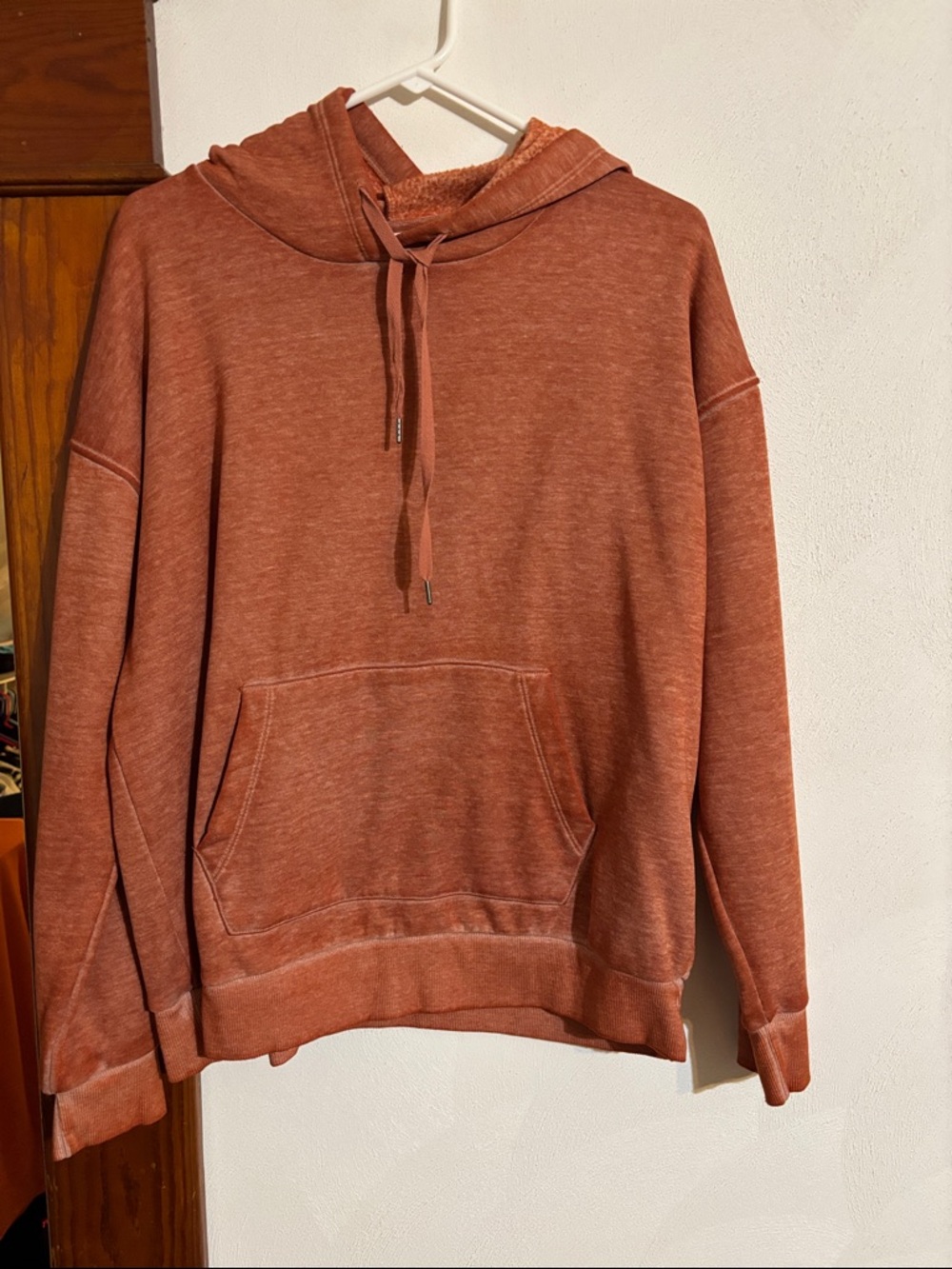 Time and Tru Rust Red Pullover Hoodie